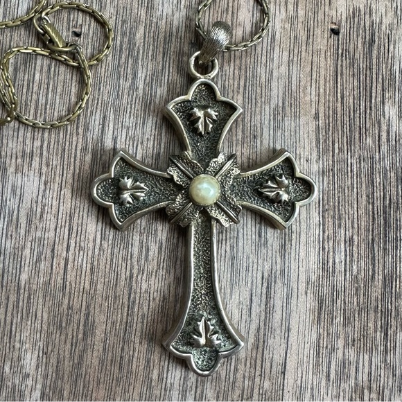 Vintage 1970s Sarah Coventry Limited Edition xl cross pendant necklaces main image 5